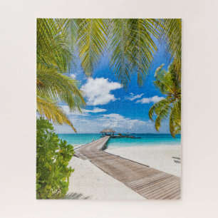 Tropische Strände   Maldives Island Wooden Jetty Puzzle