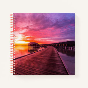 Tropische Strände Malediven Sunset Notizbuch