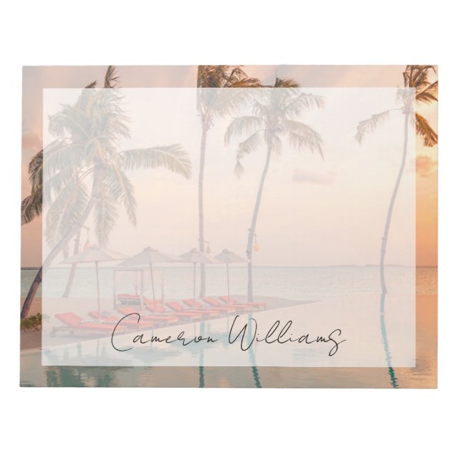 Tropische Strände | Malediven Tropical Beach & Poo Notizblock (Vorderseite)