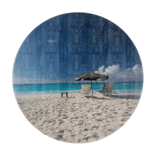 Tropische Strände | Sandstrand, Anguilla Schneidebrett (Vorderseite)