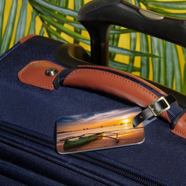 Tropische Strände | Weißer Strand von Boracay Gepäckanhänger (Vorderseite Insitu 3)