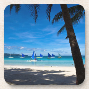 Tropische Strände White Beach Boracay Philippine Getränkeuntersetzer