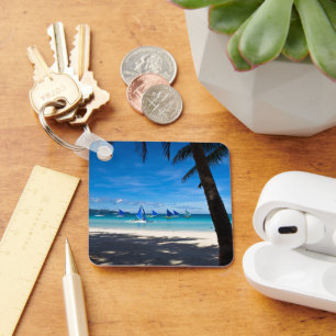 Tropische Strände   White Beach Boracay Philippine Schlüsselanhänger