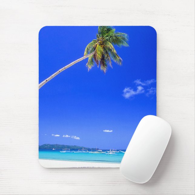 Tropische Strände | White Beach, Phillipse Mousepad (Mit Mouse)
