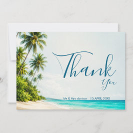 Tropische Strandhochzeit Dankeskarten Dankeskarte
