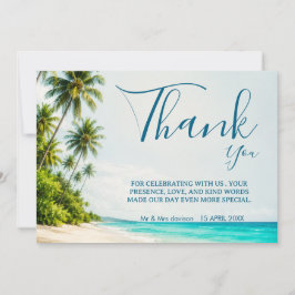 Tropische Strandhochzeit Dankeskarten Dankeskarte