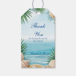 Tropische Strandhochzeit Geschenkanhänger Danksagu