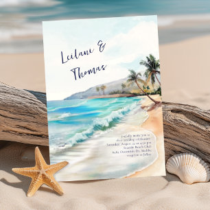 Tropische Strandhochzeit - Meeresruhe Einladung
