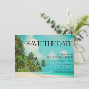 Tropische Strandhochzeit - Rettet die Daten Save The Date
