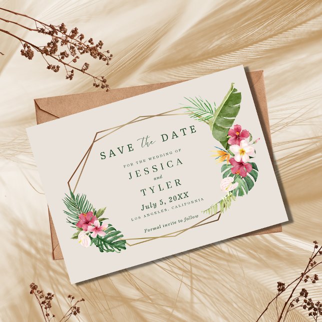 Tropische Strandhochzeit Save The Date (Von Creator hochgeladen)