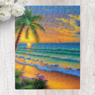 Tropische Strandkulisse Puzzle