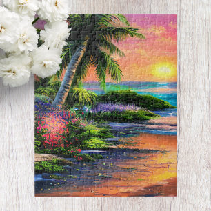 Tropische Strandkulisse Puzzle