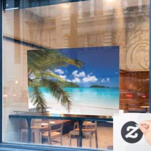tropische Strandlandschaft Fensteraufkleber