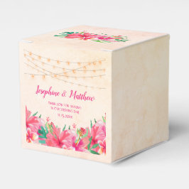 Tropische Strandlichter Wasserfarbenhochzeit Geschenkschachtel