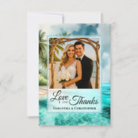 Tropische Strandliebe & Dankeschön Foto & Notiz Ho