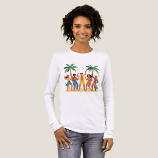 Tropische Strandparty Freunde Sommerfeier Tri-Blend Shirt
