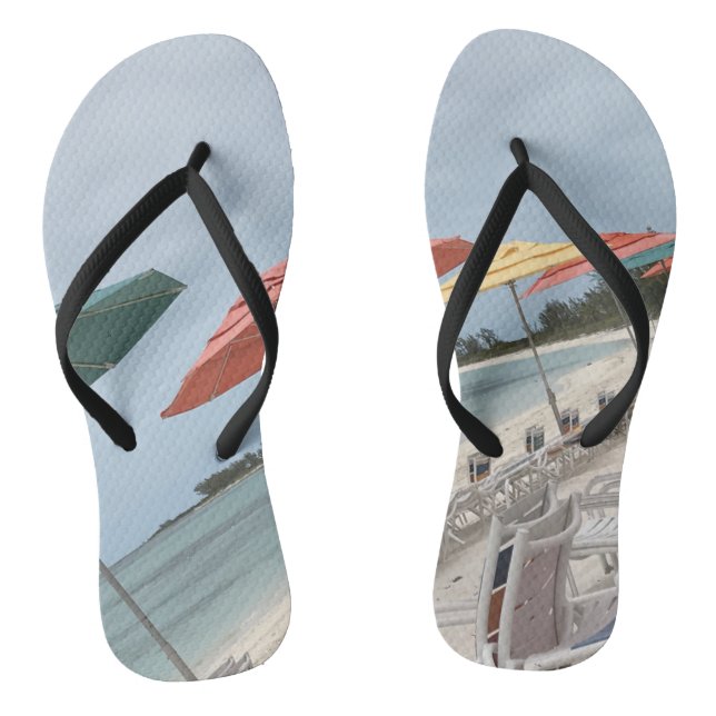 Tropische Strandvillen Flip Flops (Fußbett)