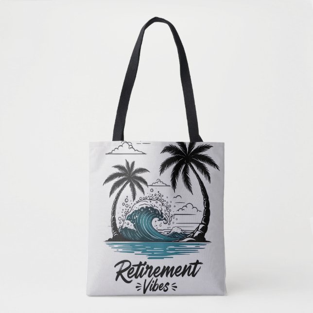 Tropische Strandwelle & Palme (Vorderseite)
