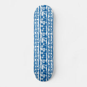 Tropische Streifen aus Palmen Skateboard