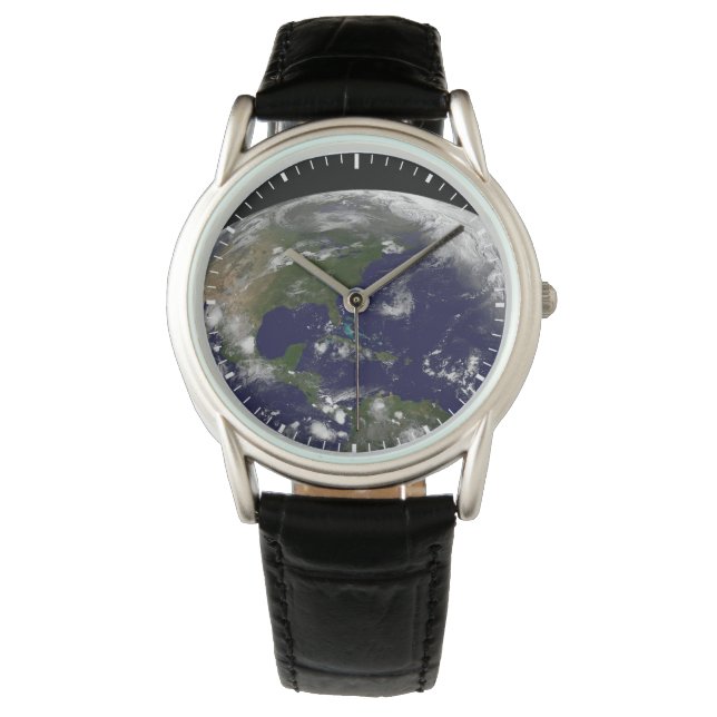 Tropische Stürme auf der Erde. Armbanduhr (Vorderseite)