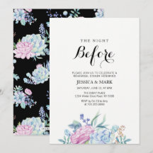 Tropische Sukkulente Probe Abendessen Einladung