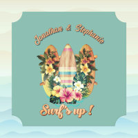 Tropische Surfboards Hawaiianische Blume Aquamarin