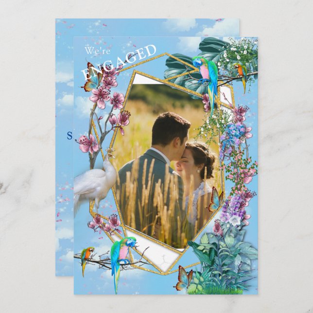 tropische Surreallandschaft Einladung (Vorne/Hinten)