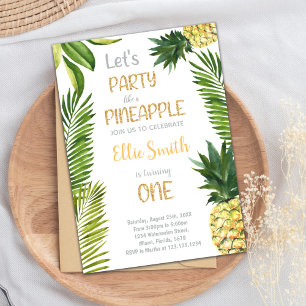 Tropische "Sweet One" Summer Party Card für Girls Einladung