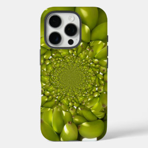 Tropische Symmetrie Grüner Bananen-Kaleidoskop A iPhone 16 Pro Hülle