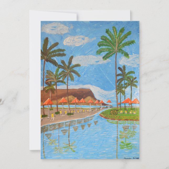 Tropische Szene Postkarte (Vorderseite)