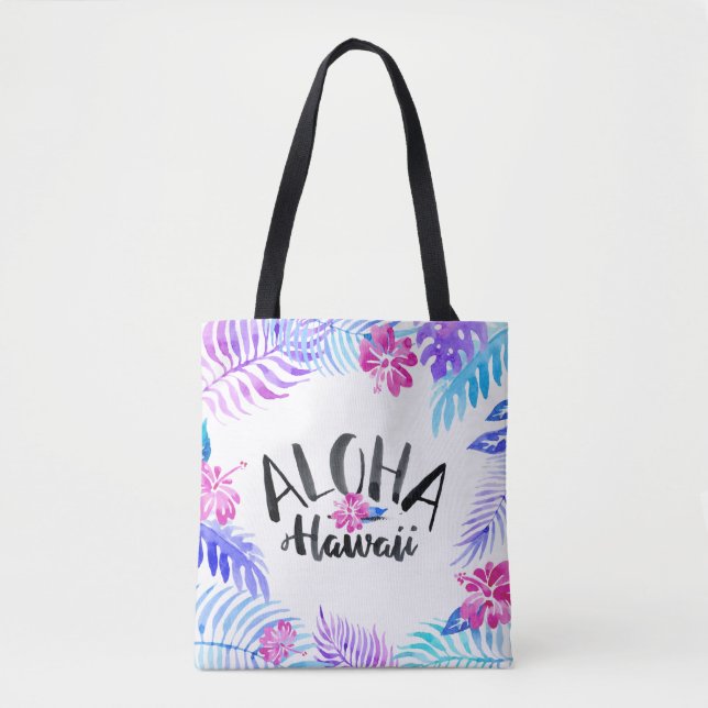 Tropische | Taschen-Tasche Watercolor-Aloha (Vorderseite)