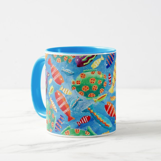 Tropische Tasse des Fischmeers Unterwasser (Vorderseite Links)
