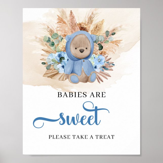 Tropische Teddy Bären Pampas Babys sind süße Zeich Poster (Vorne)