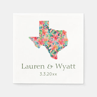 Tropische Texas Hochzeiten Personalisierte Namen u Serviette