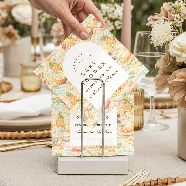 Tropische Tiere in Pastellfarben Serviette (Von Creator hochgeladen)