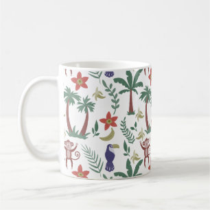 Tropische Tiere - nahtloser Makahaar und Affe Kaffeetasse