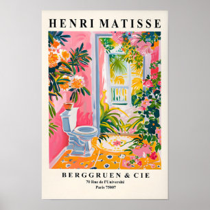 Tropische Toilettenwandkunst, Lustiger Badezimmerp Poster