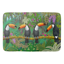 Tropische Toucan Vogel-Bad-Matte Badematte