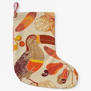 Tropische Toucans: Exotisches Nahtloses Design Kleiner Weihnachtsstrumpf