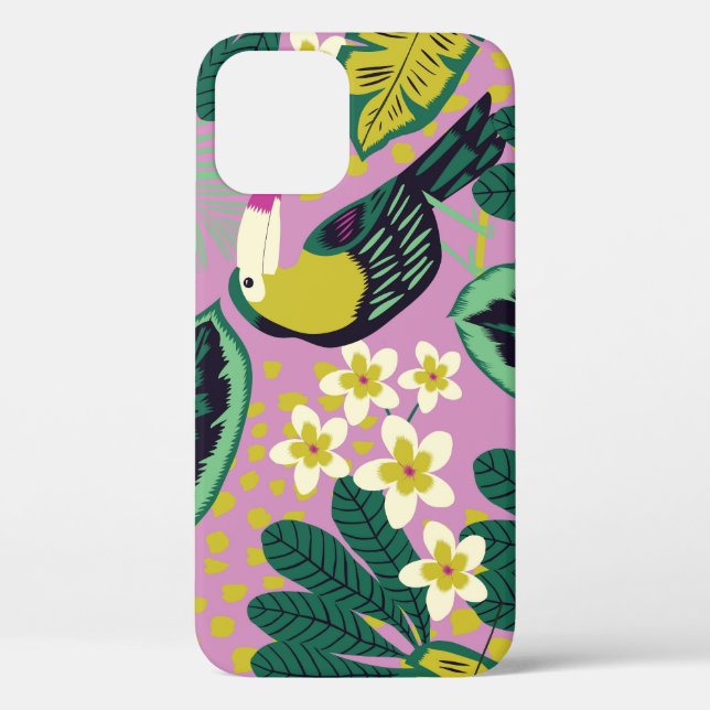 Tropische Toucans: Muster der Blume Case-Mate iPhone Hülle (Rückseite)