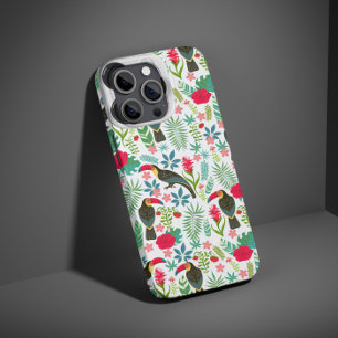 Tropische Tuskanner und Blumenmuster iPhone 14 Pro Hülle