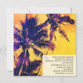 *~* Tropische UAWG QR AP13 FOTO Palms Wedding Invi Einladung