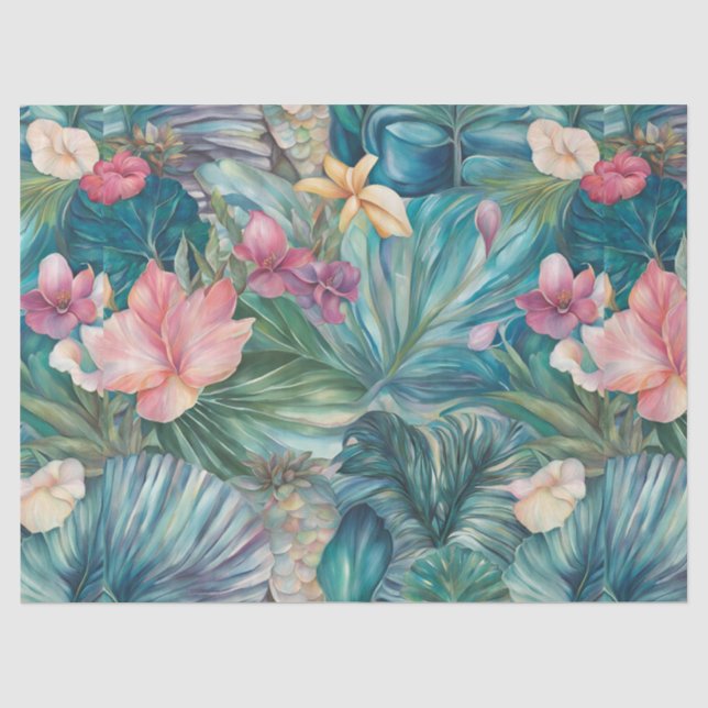Tropische, unscheinbare Tissue Craft Seidenpapier (Vorderseite)