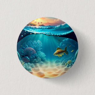 Tropische Unterwasserlandschaft Button