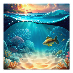 Tropische Unterwasserlandschaft Fotodruck