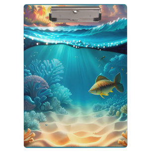 Tropische Unterwasserlandschaft Klemmbrett