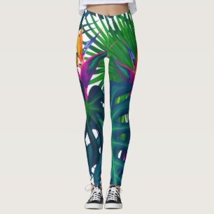 Tropische Vegetation Dschungel Blätter Paradies Leggings