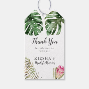 Tropische Vegetation Modernes Foliage Brautparty Geschenkanhänger