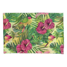 Tropische Vegetation und Sommer Florals Kissenbezug