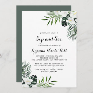 Tropische Vegetation Weiße Blütensippe und Blick Einladung